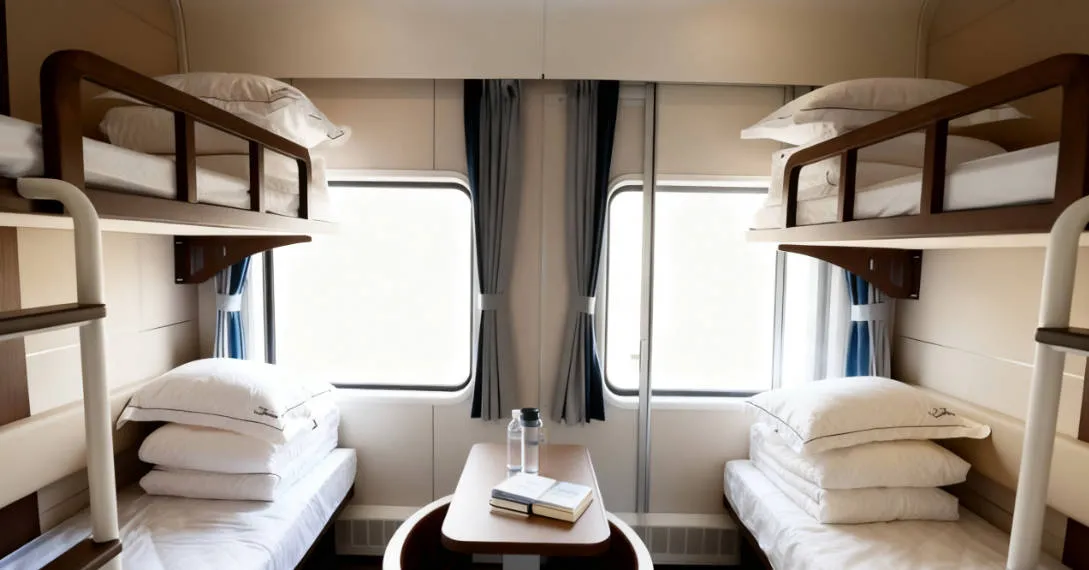 Soft sleeper 4 berth private cabin on a Chinese overnight train