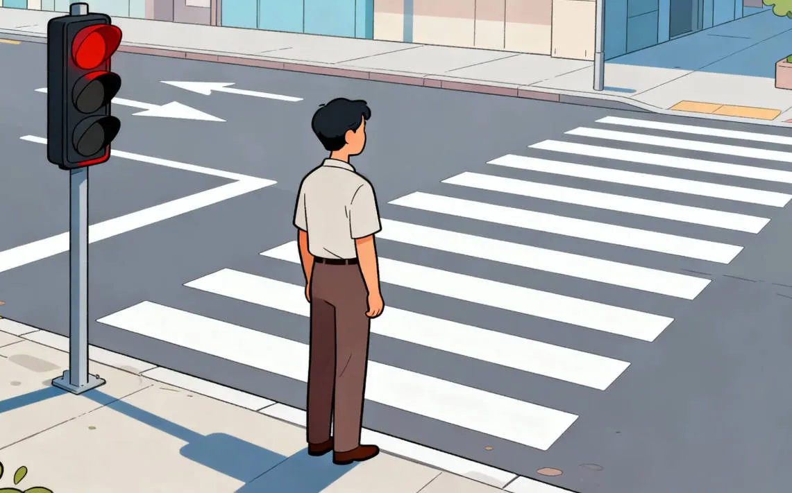 Chinese traffic laws requiring cars to yield to pedestrians at crosswalks