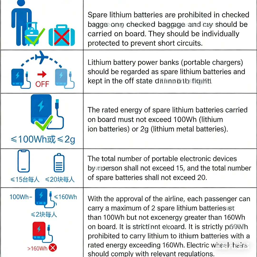 Checking the Wh capacity label on a power bank for China airport security