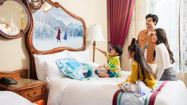Toy Story Hotel exterior at Shanghai Disney Resort for early entry