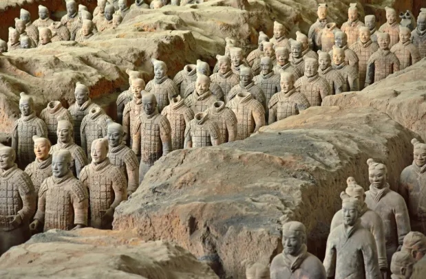 The Terracotta Warriors Army Pit 1 in Lintong Xi'an China